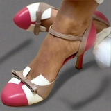 Bow-Tie Heels – Elegant Colour-Block Heels for Women