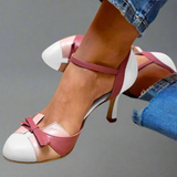 Bow-Tie Heels – Elegant Colour-Block Heels for Women