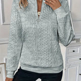 Cable Knit Half-Zip Sweater – Refined Warmth for Every Day