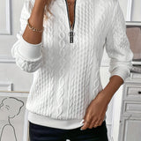 Cable Knit Half-Zip Sweater – Refined Warmth for Every Day