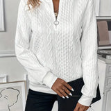 Cable Knit Half-Zip Sweater – Refined Warmth for Every Day