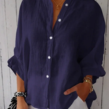 Linen Bow-Back Blouse – Summer Elegance in Linen