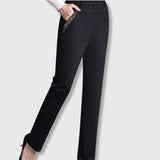 Embroidered Waist Tapered Trousers – Smart Styl