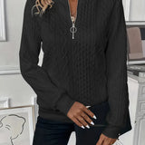 Cable Knit Half-Zip Sweater – Refined Warmth for Every Day