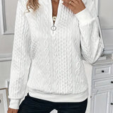 Cable Knit Half-Zip Sweater – Refined Warmth for Every Day