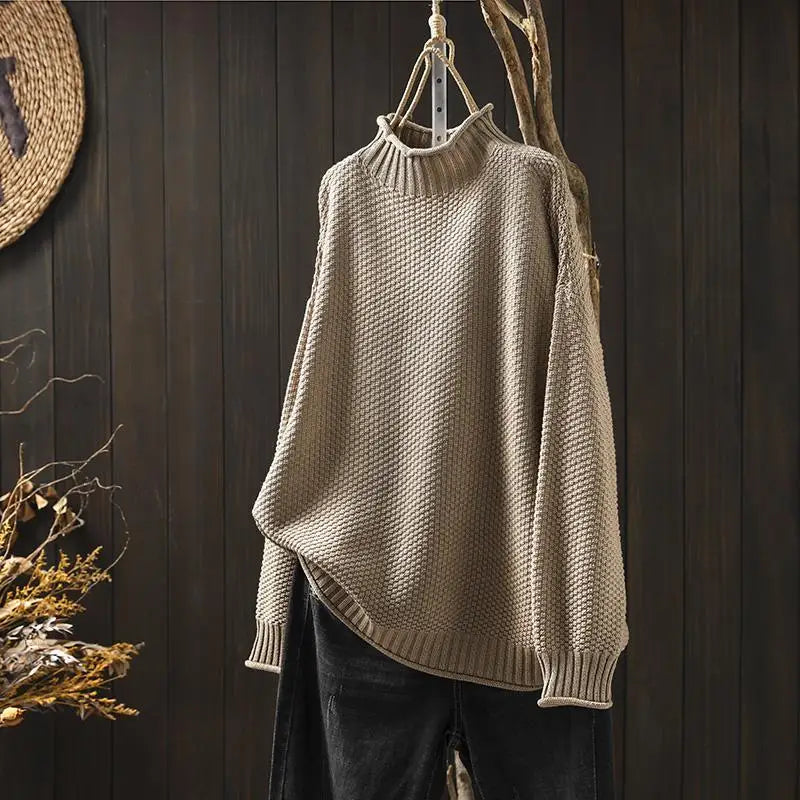 Oversized High-Neck Sweater – Bold Comfort, Dutch-Inspired