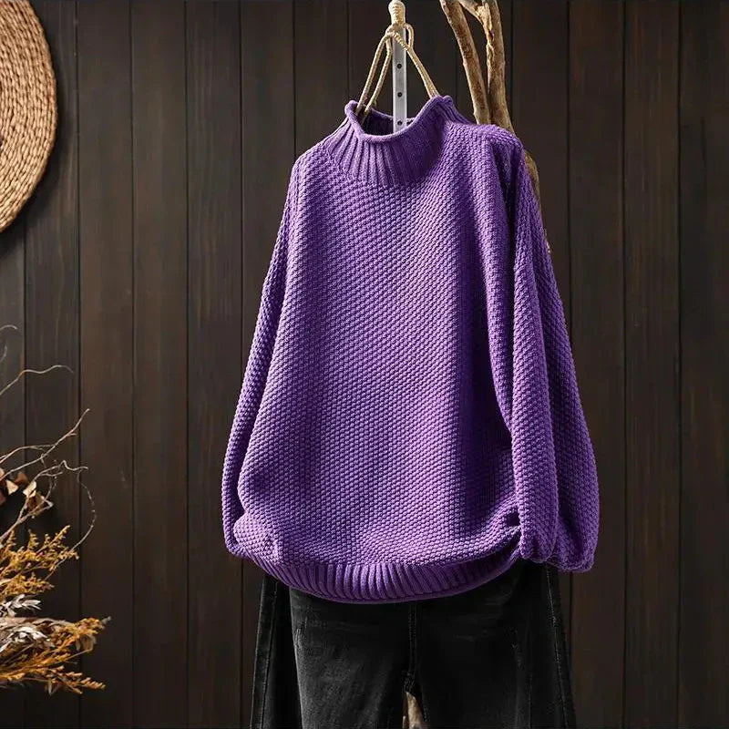 Oversized High-Neck Sweater – Bold Comfort, Dutch-Inspired