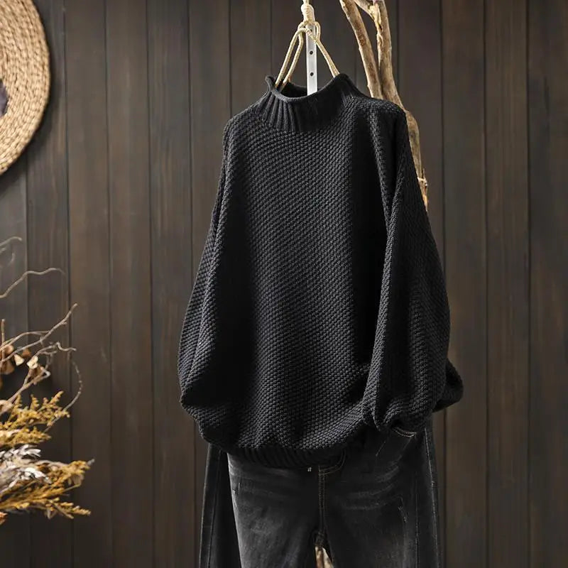 Oversized High-Neck Sweater – Bold Comfort, Dutch-Inspired