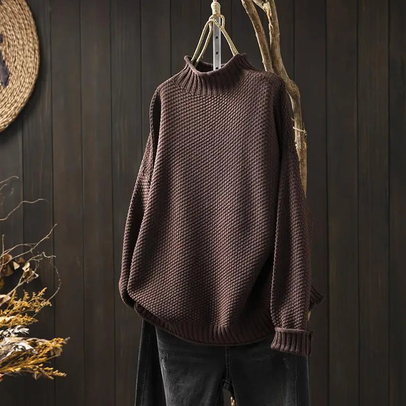 Oversized High-Neck Sweater – Bold Comfort, Dutch-Inspired