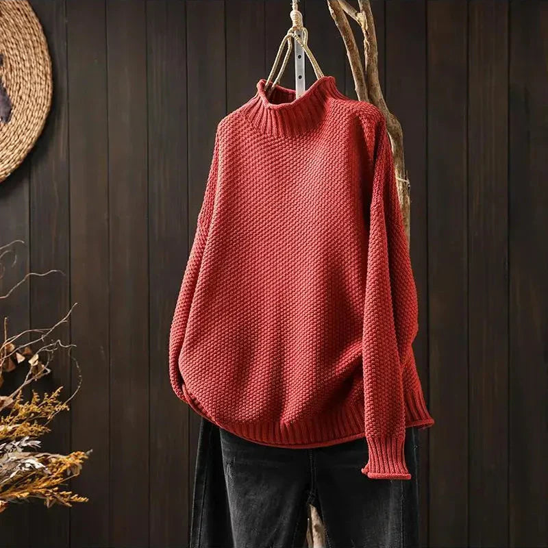 Oversized High-Neck Sweater – Bold Comfort, Dutch-Inspired