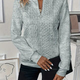 Cable Knit Half-Zip Sweater – Refined Warmth for Every Day